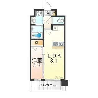 プレサンスTHE KYOTO 新町通【5階】の間取り