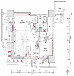 ローレルタワー堺筋本町【17階】の間取り