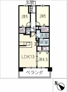 デュオヒルズ藤が丘103【1階】の間取り