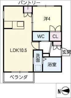 ヴィラージュMK名駅北【2階】の間取り