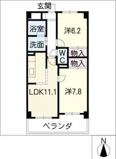 サンハイツM【2階】の間取り