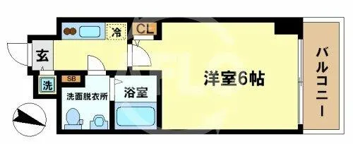 サムティ土佐堀Ribera【3階】の間取り