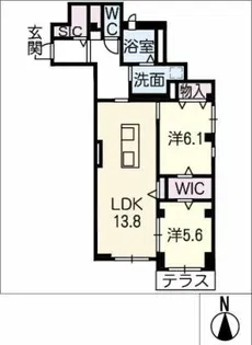 エクセルシオール ナゴヤ【1階】の間取り