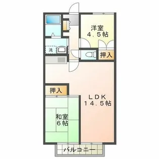 ハイツパルテール【1階】の間取り