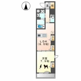 MEIEKI ST【2階】の間取り