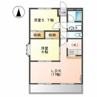 フェイブル【2階】の間取り