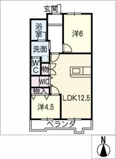 ユニーブル原パーク 103号室【1階】の間取り