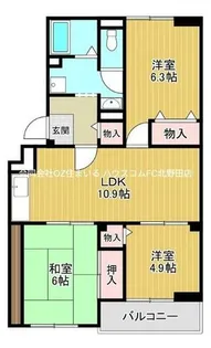 メゾン・トリヴァンベール【1階】の間取り