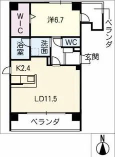 グルーク プレイズ【3階】の間取り