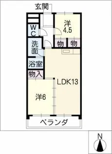 サンライフ喜多山 西棟【3階】の間取り