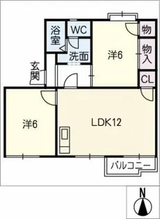 タウニー東一社【2階】の間取り