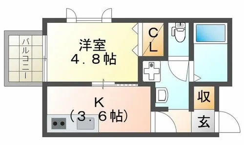 アリビア大観町【3階】の間取り
