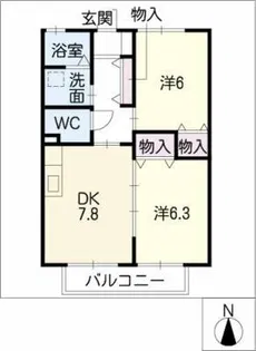 ファミーユ長根【2階】の間取り