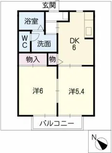 プレステージ岡崎A棟【2階】の間取り