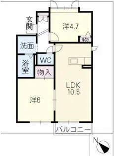 サンシャイン A棟【2階】の間取り