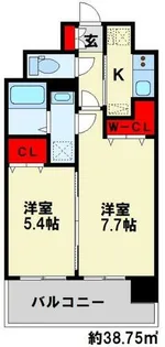 アースコートY’sシティ下曽根駅前【403号室】の間取り