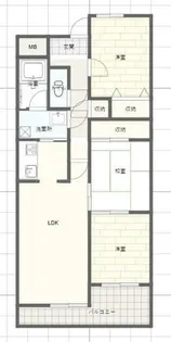 ラフェスタ大塩【4階】の間取り