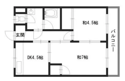 シャトー東洋【6階】の間取り