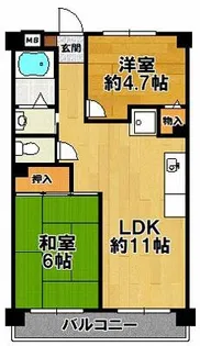 メゾン三田赤坂【6階】の間取り