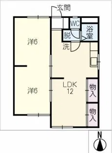 コーポ大和【1階】の間取り