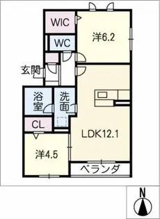 ハーベスト ミヒロ【2階】の間取り