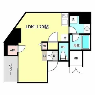 フォレステージュ西本町【201号室】の間取り