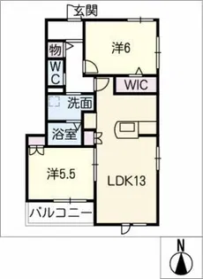 Belle cloche【1階】の間取り