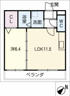 AAB一本松【1階】の間取り