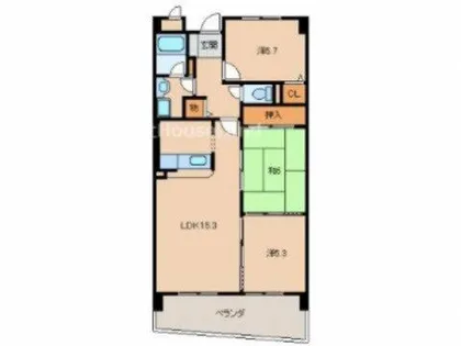 ノイフロイデ【501号室】の間取り