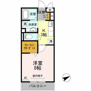 レジデンス桜【103号室】の間取り