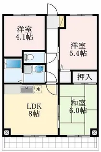 大阪府富田林市加太3丁目【マンション】の間取り