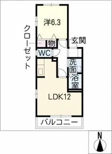 プランドールメゾン【2階】の間取り