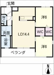 レジデンス プルメリア【1階】の間取り