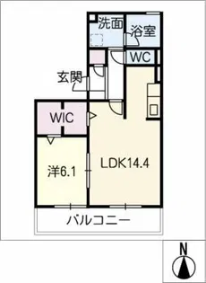 ピエールデリビエール大久伝【1階】の間取り