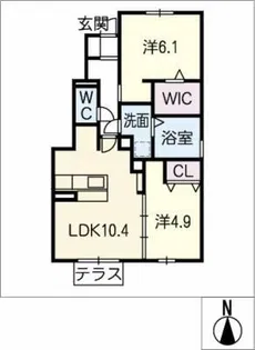 Chouette A棟【1階】の間取り