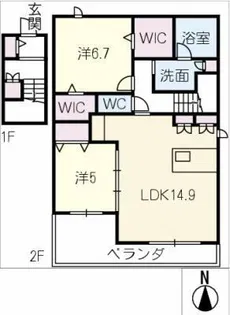 HEBEL MAIZON 若葉【2階】の間取り