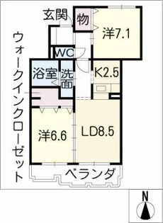 フレンドリー ソシア【3階】の間取り
