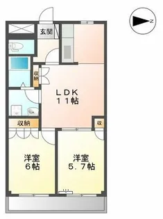 クレスト・雅【302号室】の間取り