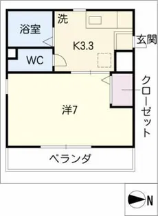 Bleu Roche 山手【1階】の間取り