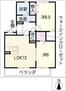 リビングタウン荒池B棟【3階】の間取り