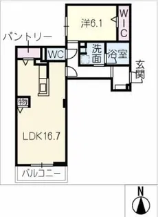 モンリジェール円山【2階】の間取り
