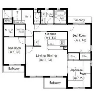 ラフィネメゾン瑞穂【3階】の間取り