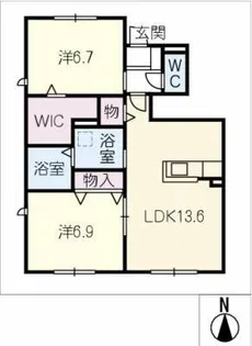 Charme B棟【1階】の間取り