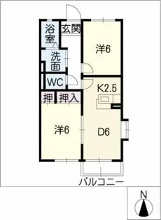 ファミール城土【1階】の間取り