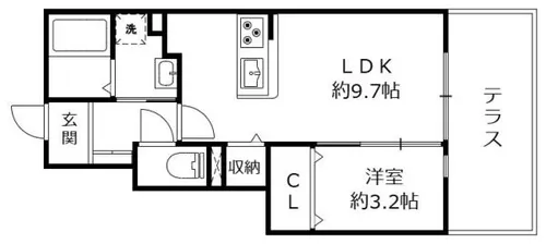 サニー ピアス (野洲市小篠原)【1階】の間取り