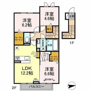 FORTUNE Ⅱ【2階】の間取り