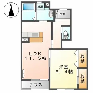 サニーテラス【1階】の間取り