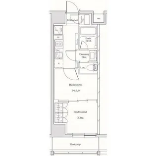 ザ・パークハビオ名古屋松原【2階】の間取り