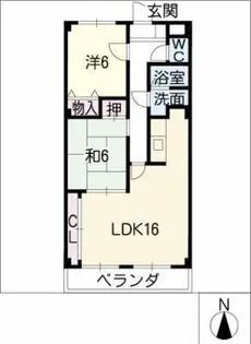 ハイテック横地【3階】の間取り