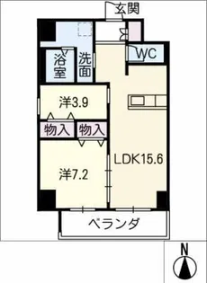 グランヴィルサクマ【10階】の間取り